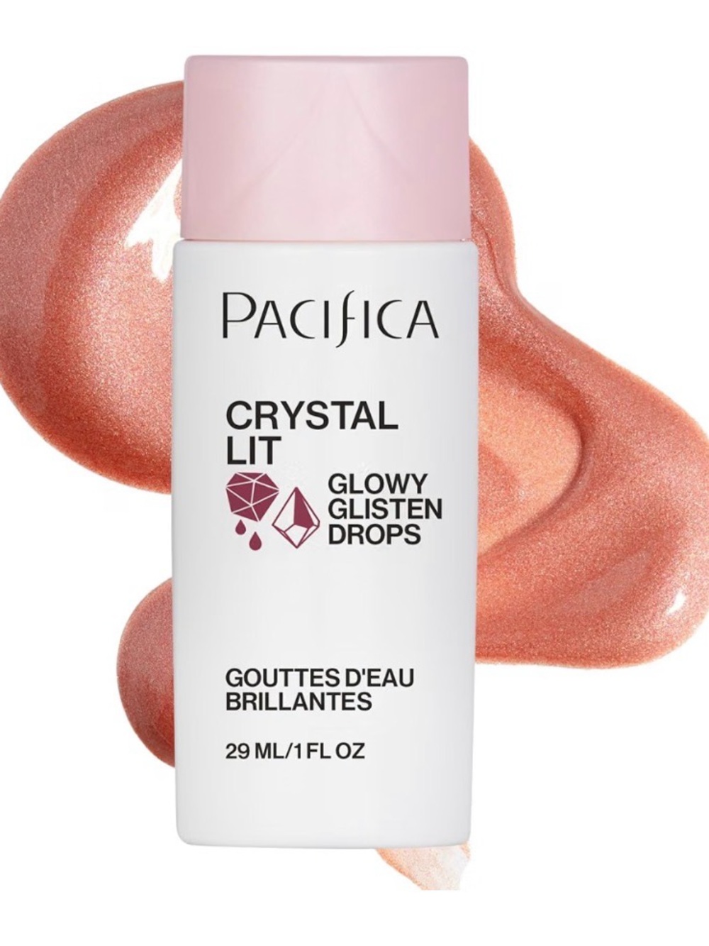 Pacifica Crystal Lit Glowy Glisten Drops — Rose Copper Highlighter